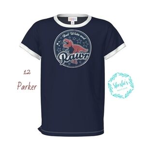 LuLaRoe Parker Navy Dinosaur T-Shirt